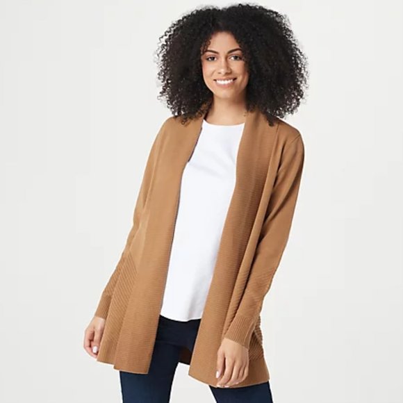 Isaac Mizrahi Sweaters - Isaac Mizrahi cardigan - Caramel